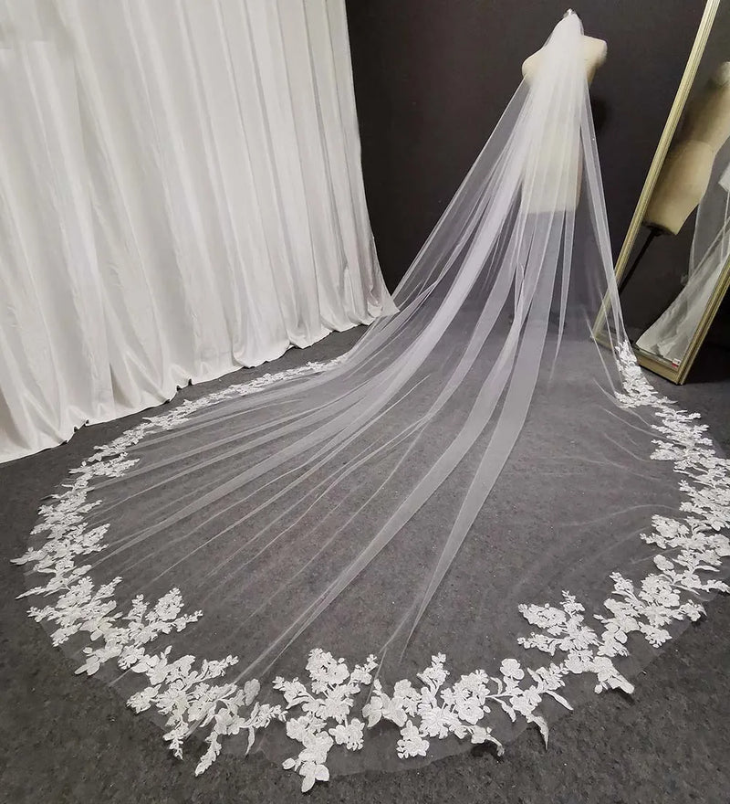 Long Lace Wedding Veil