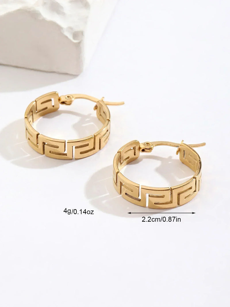 Fashionable gold/silver plated earrings