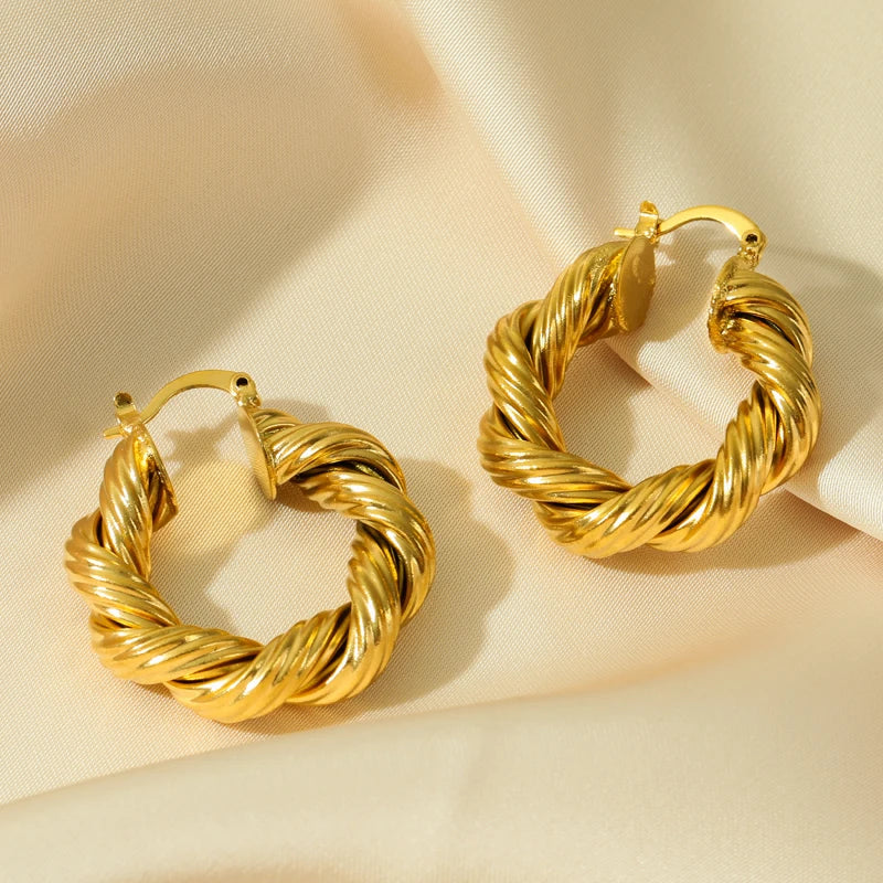 Twisted Hoop Earrings