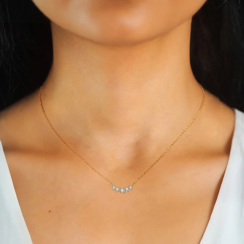 Pure Necklace Full Moissanite