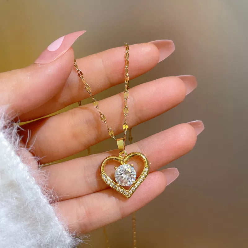 Gems Heart Pendant Necklace