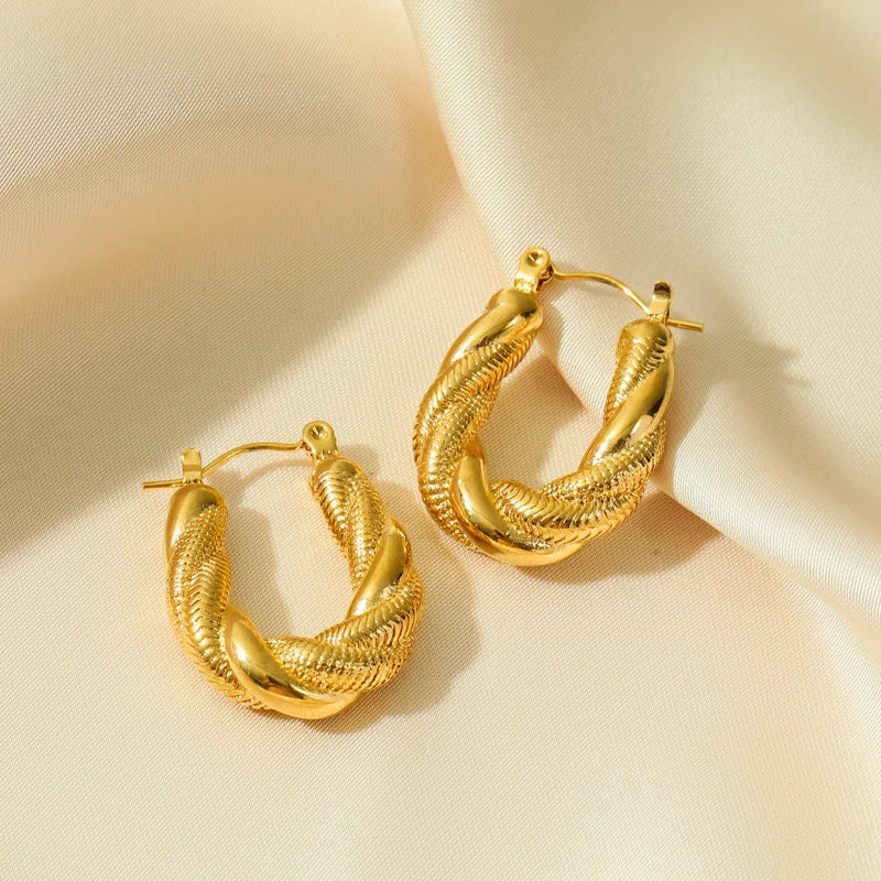 Twisted Hoop Earrings