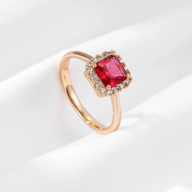 Classic Zircon Red Ring