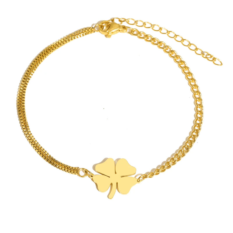 Classic Bracelets Lucky Clovers Pendant