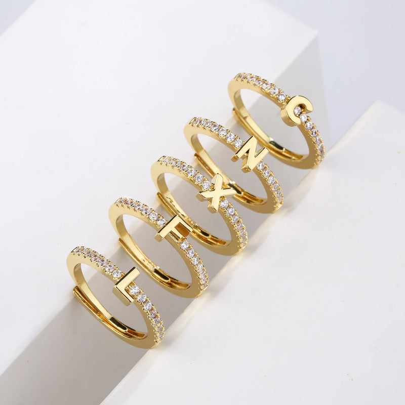 Initials Letter Ring