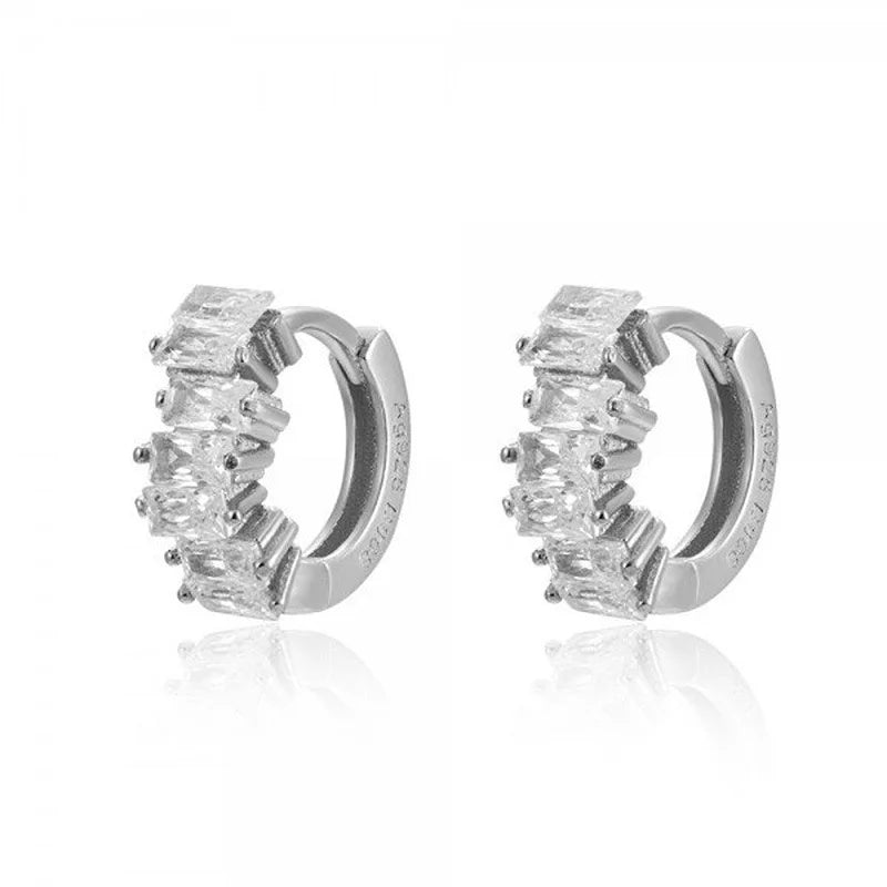 Cubic Zirconia Hoop Earrings