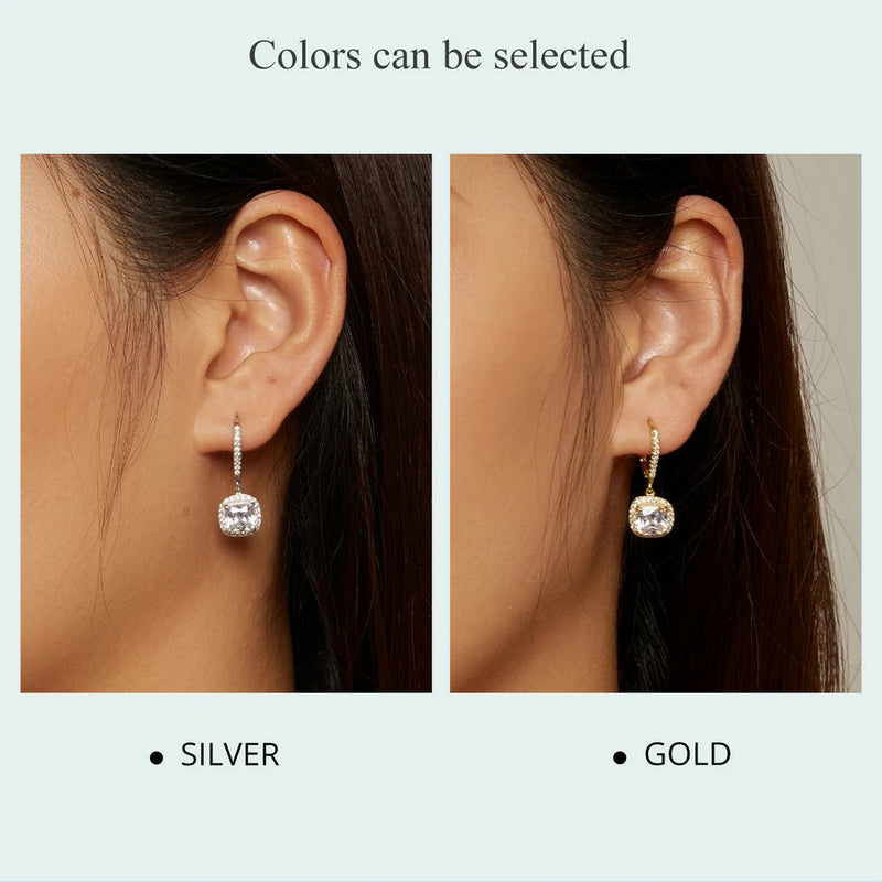 Authentic 925 Sterling Silver / Gold Earrings