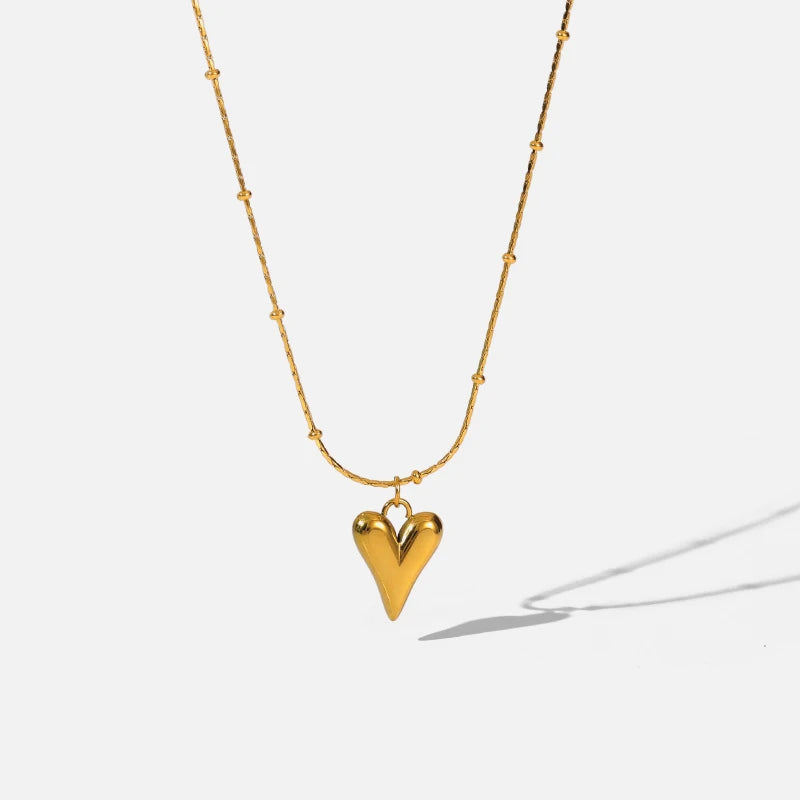 Heart Pendant Chain Necklace