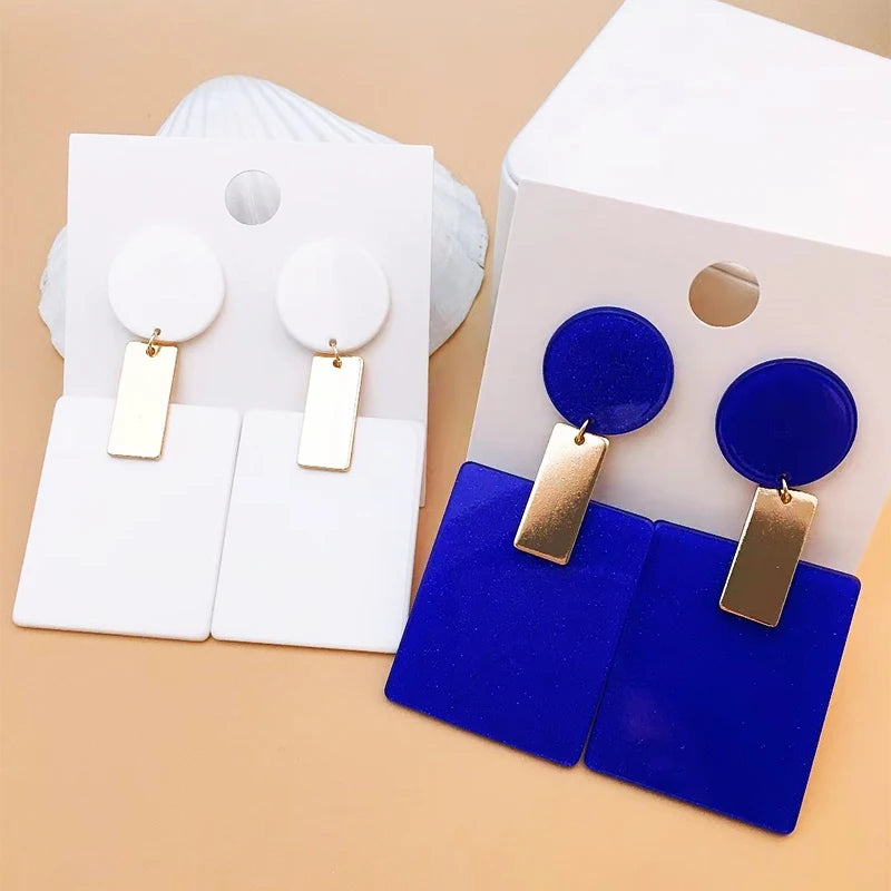 Acid Square Earrings