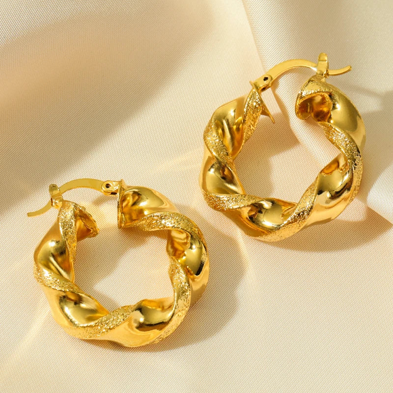 Twisted Hoop Earrings