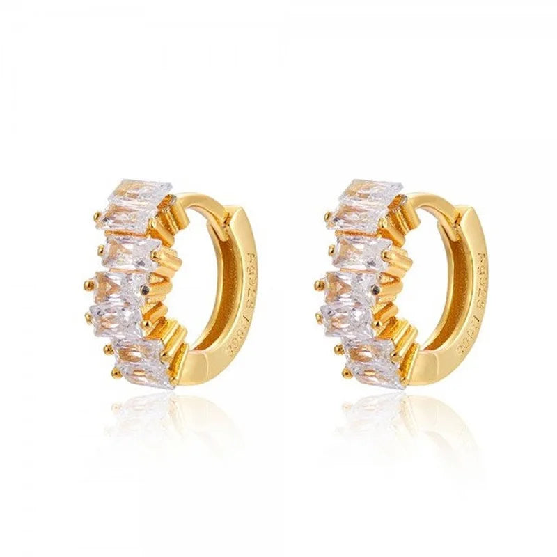 Cubic Zirconia Hoop Earrings